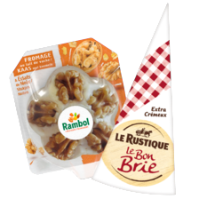 Chavroux geitenkaas, Rambol notenkaas of Le Rustique brie of camembert